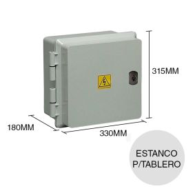 Gabinete estanco p/tablero 360 sobrepuesto termoplastico 180mm x 315mm x 330mm