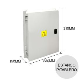 Gabinete estanco p/tablero 360 sobrepuesto termoplastico 150mm x 230mm x 310mm