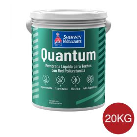 Membrana liquida elastomerico poliuretanico Quantum techos transitable rojo teja mate balde x 20kg