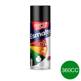 Esmalte acrilico Supercoat exterior interior verde trebol brillante aerosol x 360cc