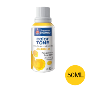 Colorante liquido pinturas al agua Color-Tone amarillo mate botella x 50ml