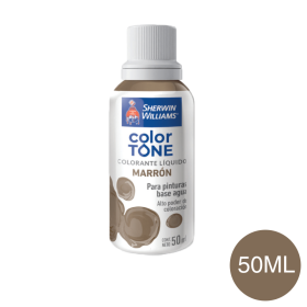 Colorante liquido pinturas al agua Color-Tone marron mate botella x 50ml