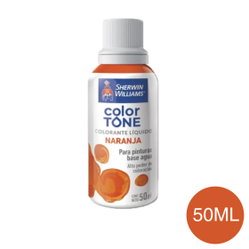 Colorante liquido pinturas al agua Color-Tone naranja mate botella x 50ml