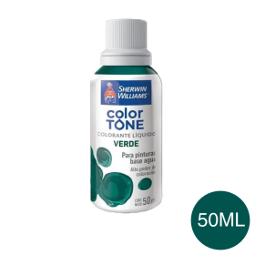 Colorante liquido pinturas al agua Color-Tone verde mate botella x 50ml