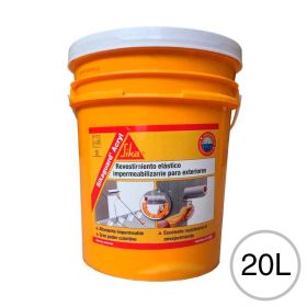 Revestimiento impermeable Sikaguard Acryl elastico exteriores blanco semi-mate balde x 20l