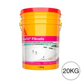 Membrana liquida impermeabilizante acrilica Sikafill fibrado techos transito ocasional blanco balde x 20kg