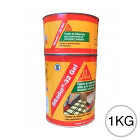 Puente adherente hormigon fresco y endurecido epoxi Sikadur-32 gel doble componente juego pre-dosificado x 1kg