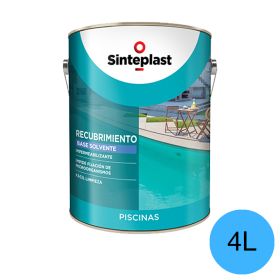 Recubrimiento impermeabilizante piscinas base solvente azul profundo mate sedoso lata x 4l