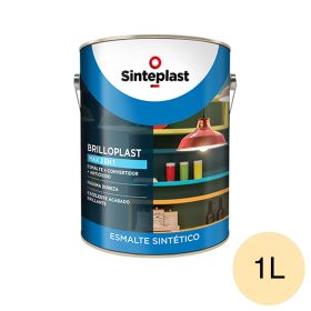 Esmalte sintetico convertidor antioxido exterior interior Brilloplast Max 3 en 1 brillante crema lata x 1l