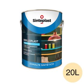 Esmalte sintetico convertidor antioxido exterior interior Brilloplast Max 3 en 1 brillante crema lata x 20l