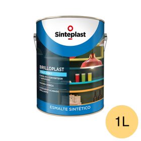 Esmalte sintetico convertidor antioxido exterior interior Brilloplast Max 3 en 1 brillante beige lata x 1l