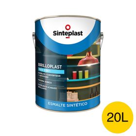 Esmalte sintetico convertidor antioxido exterior interior Brilloplast Max 3 en 1 brillante amarillo mediano lata x 20l