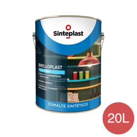 Esmalte sintetico convertidor antioxido exterior interior Brilloplast Max 3 en 1 brillante bermellon oscuro lata x 20l