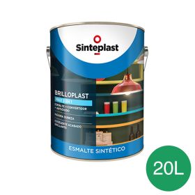 Esmalte sintetico convertidor antioxido exterior interior Brilloplast Max 3 en 1 brillante verde ingles lata x 20l