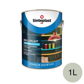 Esmalte sintetico convertidor antioxido exterior interior Brilloplast Max 3 en 1 brillante gris perla lata x 1l