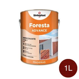 Impregnante protector madera Foresta Advance 3 en 1 exterior interior caoba satinado lata x 1l