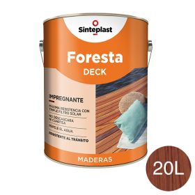 Impregnante protector pisos madera Foresta Deck base solvente exterior roble satinado ceroso lata x 20l