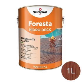 Impregnante protector pisos madera Foresta Hidro Deck base acuosa exterior roble satinado ceroso lata x 1l