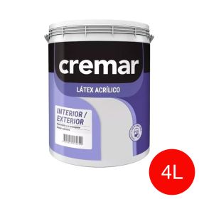 Pintura latex acrilica Cremar exterior interior rojo pasion balde x 4l