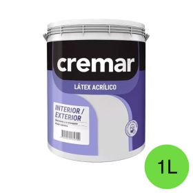 Pintura latex acrilica Cremar exterior interior verde claro balde x 1l