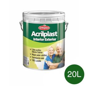 Pintura latex acrilico Acrilplast exterior interior verde foresta mate balde x 20l