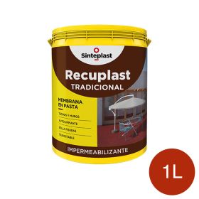 Membrana en pasta impermeabilizante Recuplast Tradicional techos teja mate sedoso balde x 1l