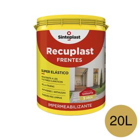 Membrana liquida impermeabilizante acrilica Recuplast Frentes exterior ocre mate sedoso balde x 20l