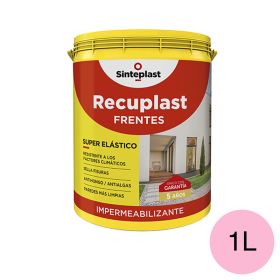 Membrana liquida impermeabilizante acrilica Recuplast Frentes exterior rosa viejo mate sedoso balde x 1l