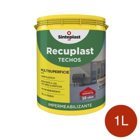 Impermeabilizante acrilico exterior Recuplast Techos teja mate balde x 1l