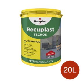 Impermeabilizante acrilico exterior Recuplast Techos teja mate balde x 20l