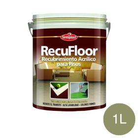 Recubrimiento acrilico base acuosa pisos Recufloor exterior interior cemento mate balde x 1l