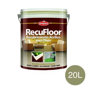 Recubrimiento acrilico base acuosa pisos Recufloor exterior interior cemento mate balde x 20l