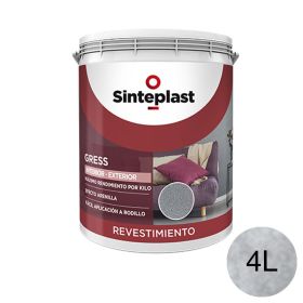 Revestimiento decorativo imitacion granito Gress exterior interior plata mate balde x 4kg