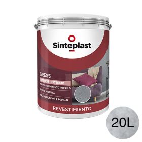 Revestimiento decorativo imitacion granito Gress exterior interior plata mate balde x 20kg