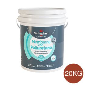 Membrana liquida impermeabilizante poliuretano cubiertas rojo teja balde x 20kg