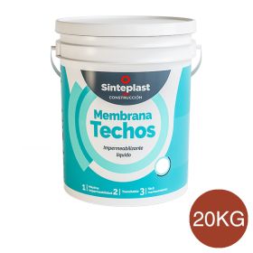 Membrana liquida impermeabilizante acrilica techos rojo teja mate balde x 20kg