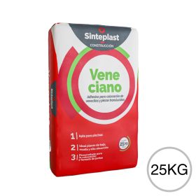 Adhesivo Veneciano p/venecitas y piezas translucidas exterior interior blanco bolsa x 25kg