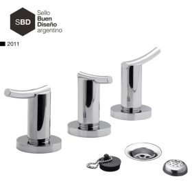 Griferia bidet acero Libby con transferencia cromado brillante