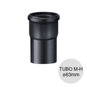 Tubo macho-hembra desagüe cloacal pluvial polipropileno union deslizante Duratop X ø63mm x 4000mm