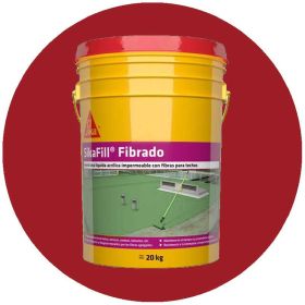 Membrana liquida impermeabilizante acrilica Sikafill fibrado techos transito ocasional rojo ceramico balde x 20kg