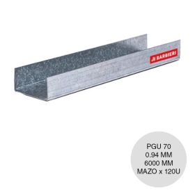 Perfil steel framing PGU 70 galvanizado 0.94mm x 70mm x 6000mm mazo x 120u