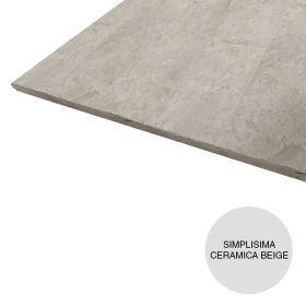 Placa cementicia decorativa construccion seco Simplisima ceramica beige borde recto 6mm x 1200mm x 2400mm