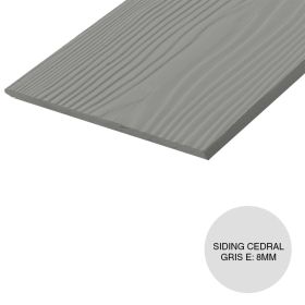 Placa cementicia construccion seco siding cedral texturado simil madera gris exterior 8mm x 200mm x 3600mm