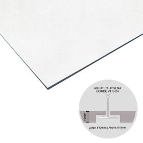 Placa cielorraso desmontable fibra mineral Thermatex Aquatec Hygena borde VT S-24 19mm x 610mm x 610mm 10u x caja 3.72m²