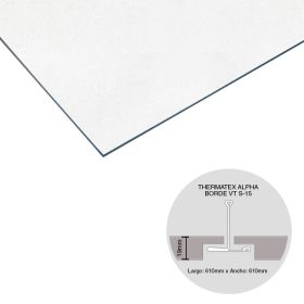 Placa cielorraso desmontable fibra mineral Thermatex Alpha borde VT S-15 19mm x 610mm x 610mm 10u x caja 3.72m²