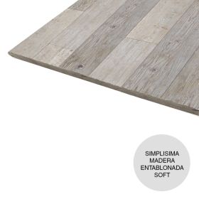 Placa cementicia decorativa construccion seco Simplisima madera entablonada soft borde recto 6mm x 1200mm x 2400mm