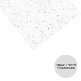 Placa cielorraso desmontable fibra mineral acustica Deco Acustic Cosmos 6826/N borde biselado 15mm x 610mm x 610mm caja x 10u