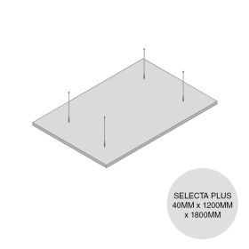 Bandeja acustica cielorraso suspendida fibra mineral Deco Acustic Selecta Plus 40mm x 1200mm x 1800mm
