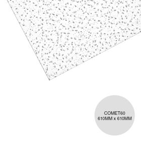 Placa cielorraso desmontable fibra mineral acustica Deco Acustic Comet60 borde recto 12mm x 610mm x 610mm caja x 12u