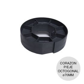 Corazon PVC enrollar persiana p/eje octogonal ø70mm